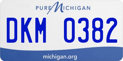 MI license plate DKM0382