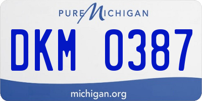 MI license plate DKM0387