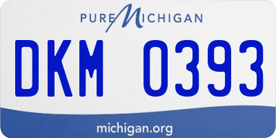 MI license plate DKM0393