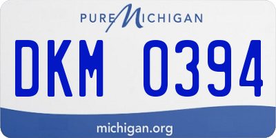 MI license plate DKM0394