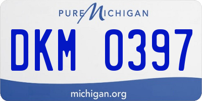 MI license plate DKM0397