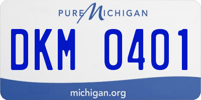 MI license plate DKM0401