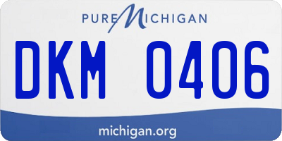 MI license plate DKM0406