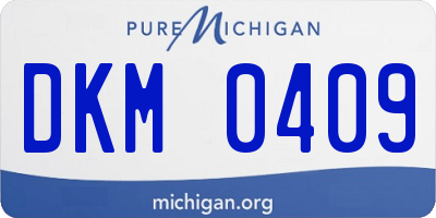 MI license plate DKM0409