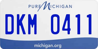 MI license plate DKM0411