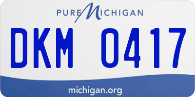 MI license plate DKM0417