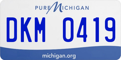MI license plate DKM0419