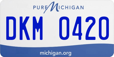 MI license plate DKM0420