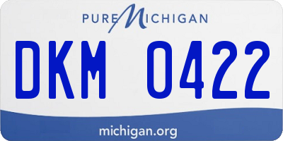 MI license plate DKM0422
