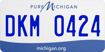 MI license plate DKM0424