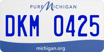 MI license plate DKM0425