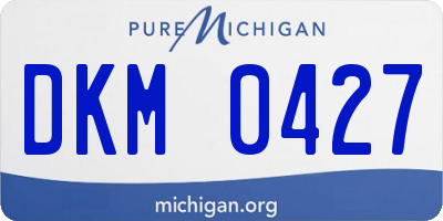 MI license plate DKM0427