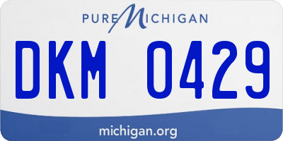MI license plate DKM0429