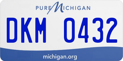 MI license plate DKM0432