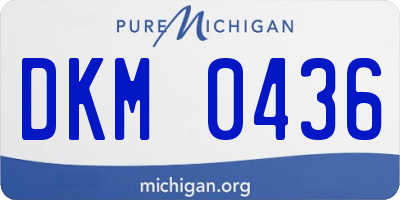 MI license plate DKM0436