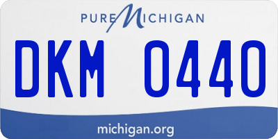 MI license plate DKM0440