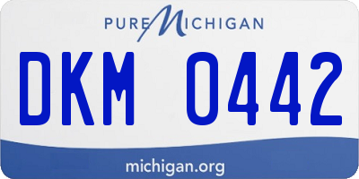 MI license plate DKM0442