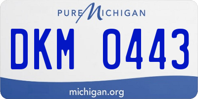 MI license plate DKM0443