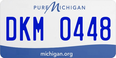 MI license plate DKM0448