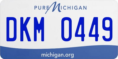 MI license plate DKM0449