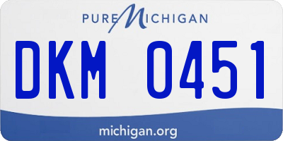 MI license plate DKM0451