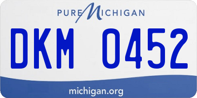 MI license plate DKM0452