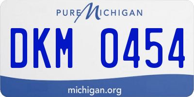 MI license plate DKM0454