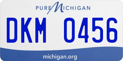 MI license plate DKM0456