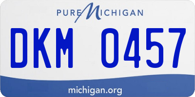 MI license plate DKM0457