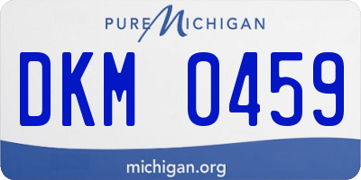 MI license plate DKM0459