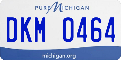 MI license plate DKM0464