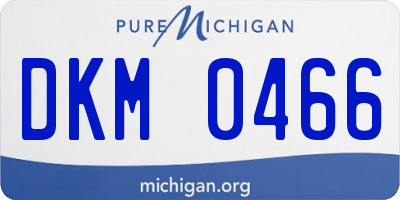 MI license plate DKM0466