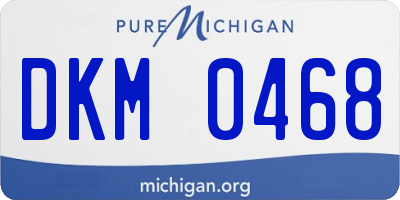 MI license plate DKM0468