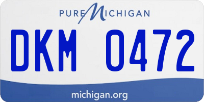 MI license plate DKM0472