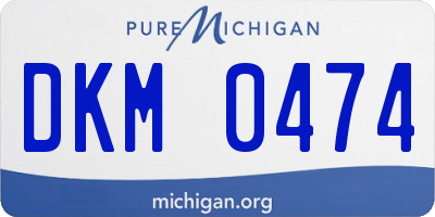 MI license plate DKM0474
