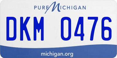 MI license plate DKM0476