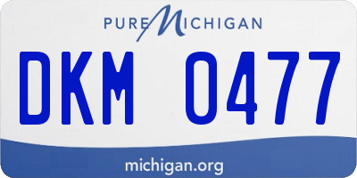 MI license plate DKM0477