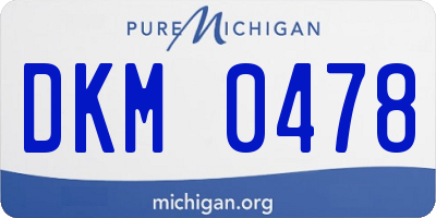 MI license plate DKM0478