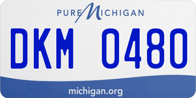 MI license plate DKM0480