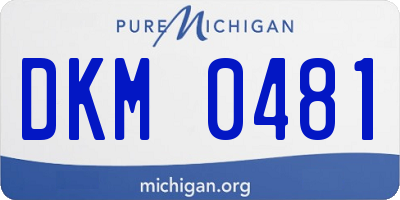 MI license plate DKM0481