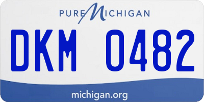 MI license plate DKM0482
