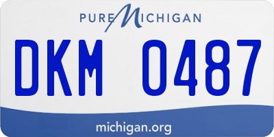 MI license plate DKM0487