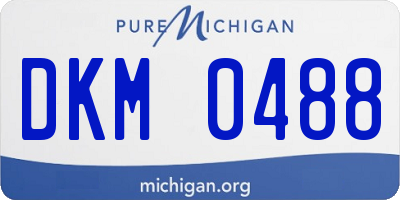 MI license plate DKM0488
