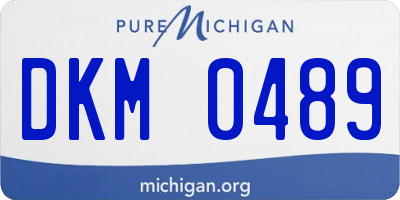 MI license plate DKM0489