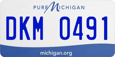 MI license plate DKM0491