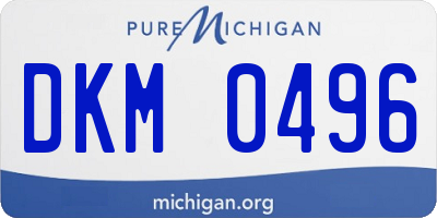 MI license plate DKM0496