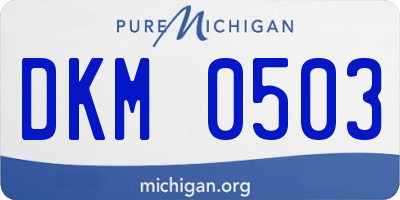 MI license plate DKM0503