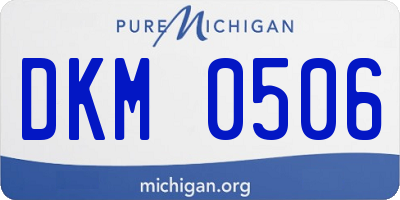 MI license plate DKM0506