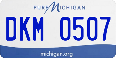 MI license plate DKM0507