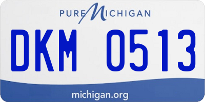MI license plate DKM0513